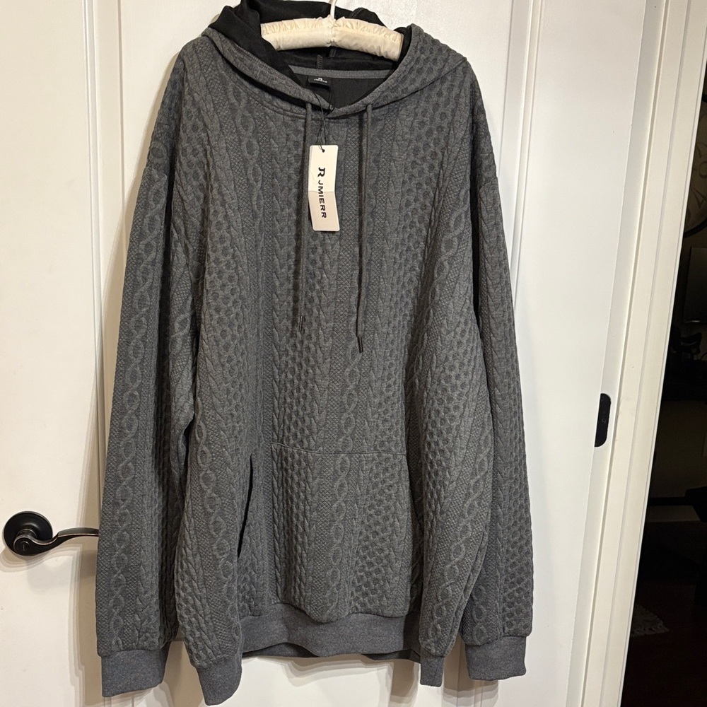 Gray Textured Hoodie Women’s XXL